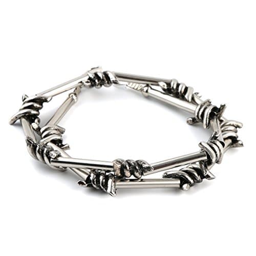 Barbed Wire Necklace for Men, Punk Gothic Style