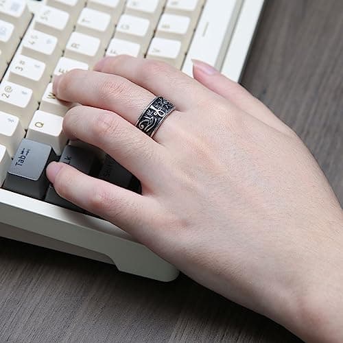 Ancient Egyptian Ankh Cross Eye of Horus Ra Symbol Rings for Men and Women