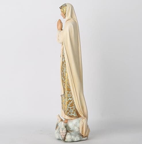 Buildclassic BC Catholic Our Lady of Fatima Statue, 12" H, Blessed Virgin Mary Figurine for Altar and Religious Gift