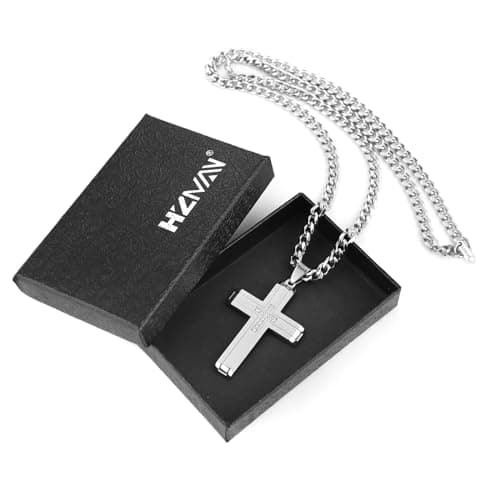 Stainless Steel Minimalist Cross Necklace for Men and Boys