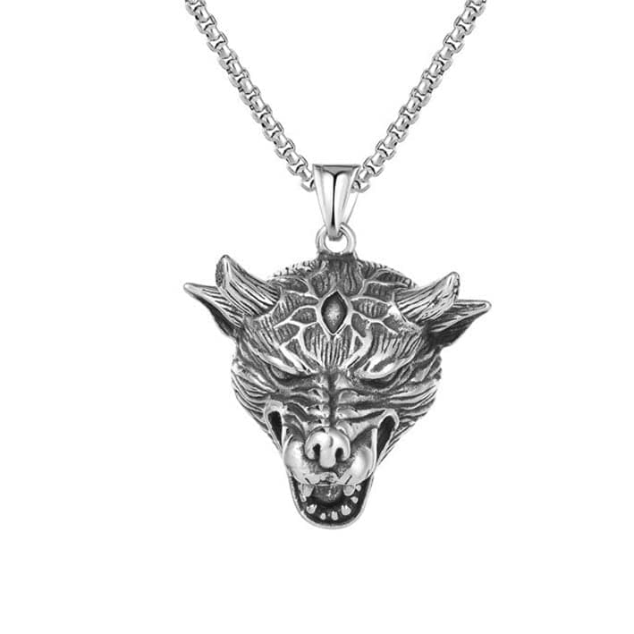 Stainless Steel Square Pearl Chain Punk Necklaces for Men