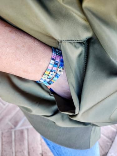 Paula Macrame Star of David Bracelet for Bat Mitzvah in Blue and Gold