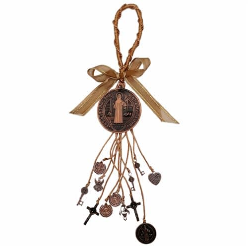 BONITTER Oval Virgin Mary Saint Benedict Medal Gift for Men or Women