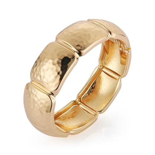 HZMAN Thick Wide High Polished Bangle Bracelet for Women Jewelry Gift