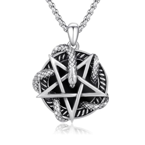 Silikepa 925 Sterling Silver Mysterious Snake Pendant Necklace