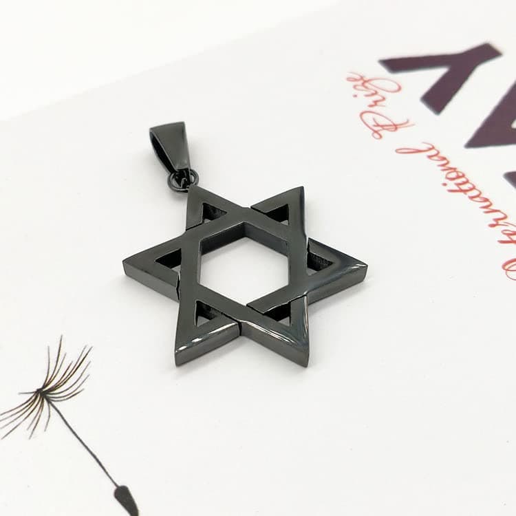 Men's Oumval Star of David Dainty Judaic Pendant 24 Inches Chain Gift