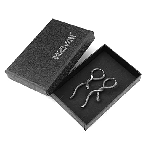 Snake Earrings Stainless Steel Retro Gothic Punk Hoop Earring Biker Party Jewelry Gift