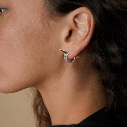 HZMAN Detachable Gothic Punk Earrings for Men & Women Stainless Steel Jewelry