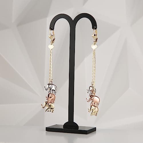Elephant Dangle Drop Earrings for Women and Girls