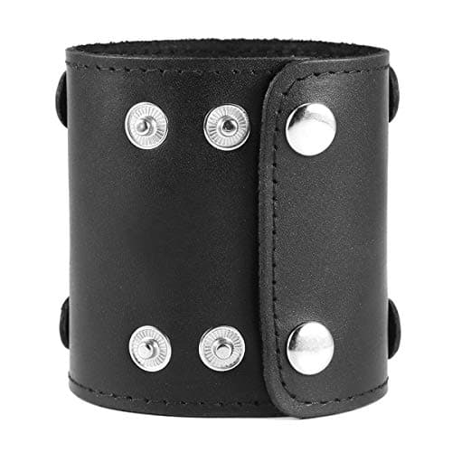 Metal Rivet Skull Leather Bracelet