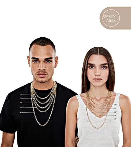 Gold Chain Necklace Collection - 14K Solid Yellow Gold Filled Miami Cuban Curb Link Chain Necklaces