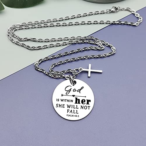 Vadaka Christian Necklace - Religious Jewelry with Bible Verse for Daughter
