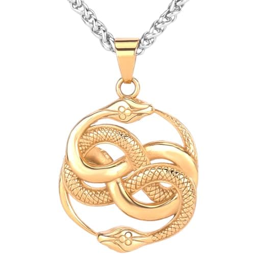 LOBON Fashion Snake Necklace - Gothic Stainless Steel Jewelry for Men & Women