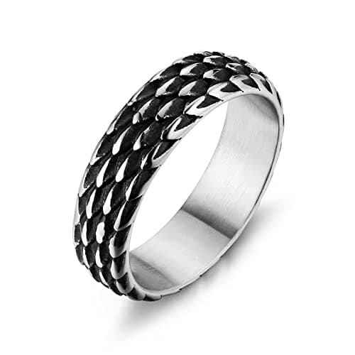 Dragon Scale Ring Stainless Steel Vintage Gothic Punk Biker Jewelry Gift