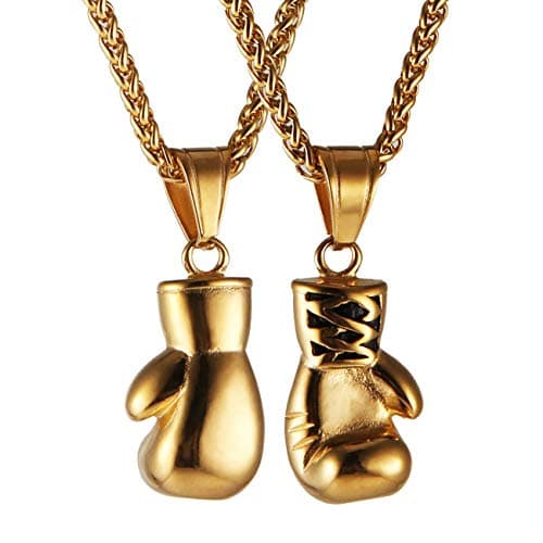 HZMAN Punk Stainless Steel Boxing Glove Chain Pendant Necklace