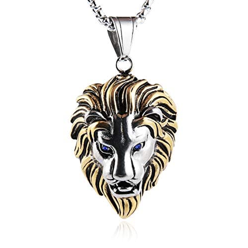Stainless Steel Lion King Pendant Necklace for Men