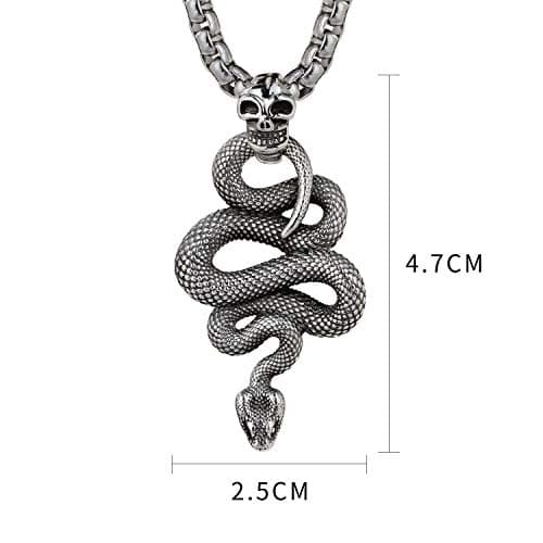 Retro Nainsect Zodiac Snake Pendant Necklace