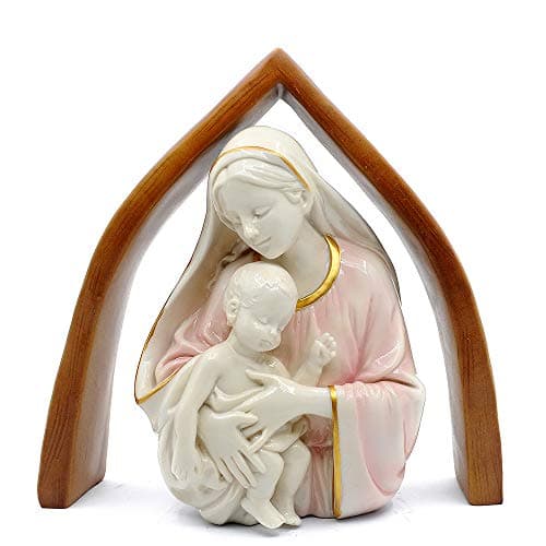 13" Virgin Mary and Child Statue - Religious Home Decor