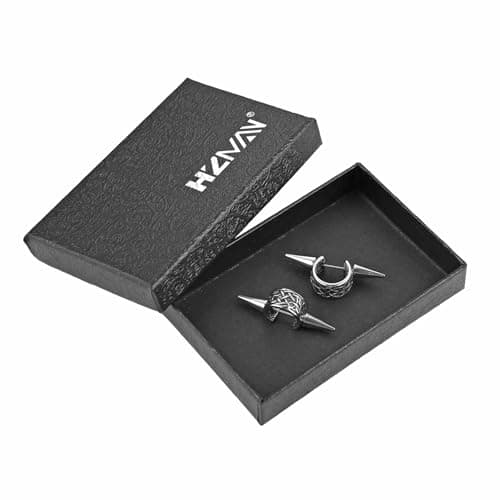 HZMAN Detachable Gothic Punk Earrings for Men & Women Stainless Steel Jewelry