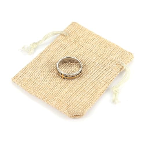 HZMAN Men's Stainless Steel Retro Hammered Cross Ring 6.5mm Wide Stackable Band Jewelry Gift