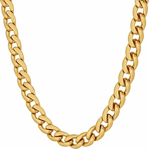24K Gold Plated Cuban Link Chain Necklace for All