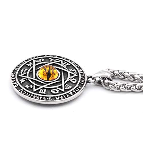 Solomon Seal Pendant Necklace - Stainless Steel Empowerment Talisman Jewelry