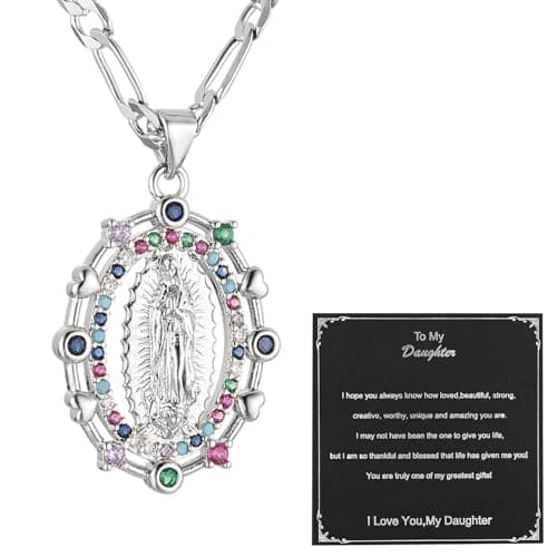 14K Gold Plated Virgin Mary Necklace