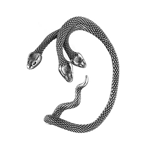 HZMAN Stainless Steel Retro Punk Gothic Dragon Cuff Earring for Men