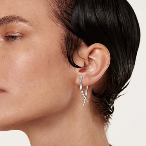 Women's Silver Spike Stud Earring