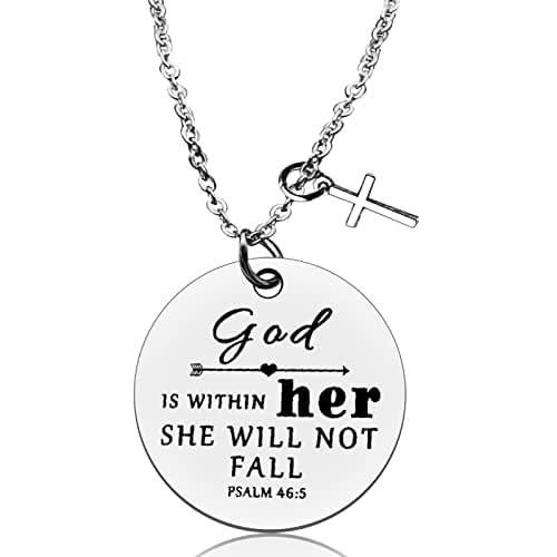 Vadaka Christian Necklace - Religious Jewelry with Bible Verse for Daughter