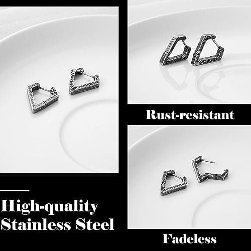 Stainless Steel Hypoallergenic Hoop Earrings for Men, Women, and Boys