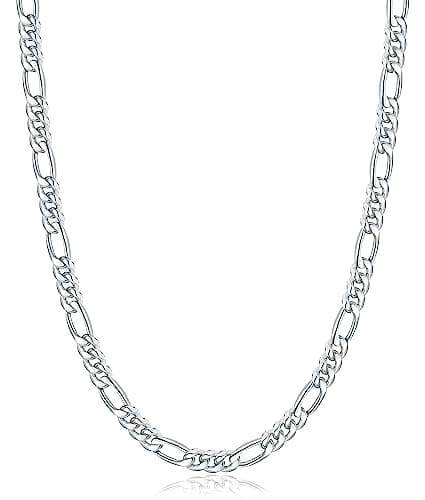 Men's 14K Gold Plated Figaro Chain Necklace