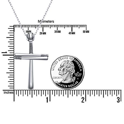 Men's Sterling Silver Cross Pendant Necklace - 24 Inch Chain