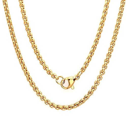 STEELTIME NYC Stainless Steel Lords Prayer Necklace with Simulated Diamonds