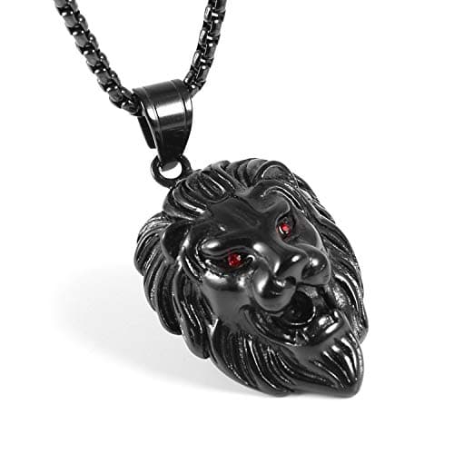 Stainless Steel Lion King Pendant Necklace for Men