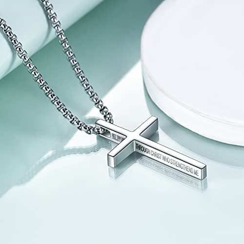 Rnivida Philippians 4:13 "I CAN DO ALL THINGS" Bible Verse Pendant Necklace
