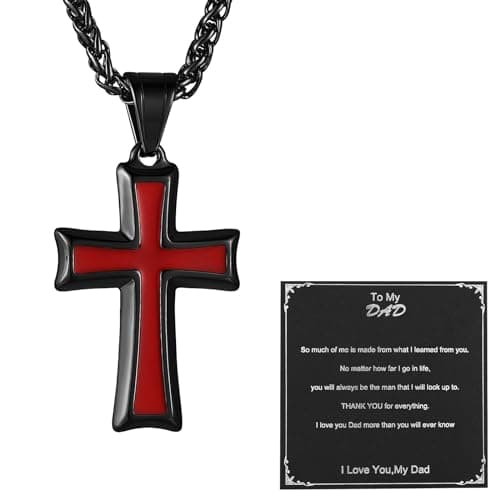 Mens Stainless Steel Cross Necklace
