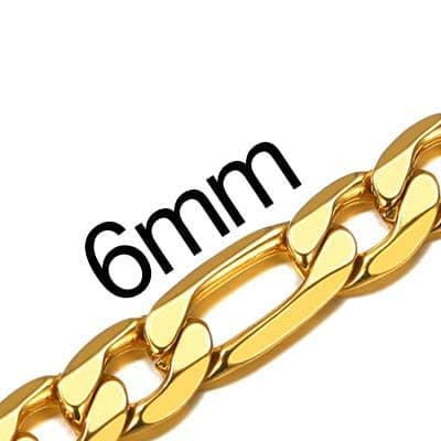 Men's Stainless Steel Cuban Link Chain Necklace, Silver/Black/Gold Plated, 4/6/9mm, 18-30 inches, Gift Jewelry
