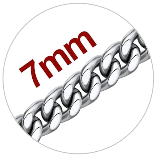 Black 14K Gold-Plated U7 Stainless Steel Cuban Chain, 5mm-12mm, 18-30 inches