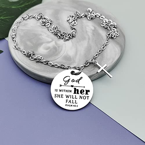 Vadaka Christian Necklace - Religious Jewelry with Bible Verse for Daughter