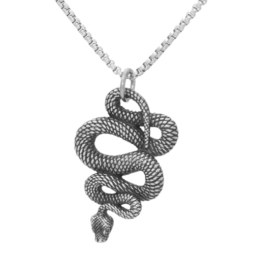 Balaijor Stainless Steel Snake Pendant Necklace