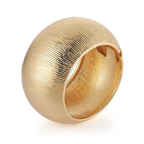 HZMAN Thick Wide Chunky 7.0 Inch Bangle Bracelet for Women