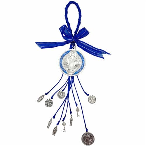 BONITTER Oval Virgin Mary Saint Benedict Medal Gift for Men or Women