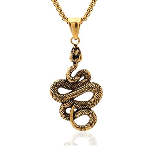 Heavstjer Punk Animal Snake Pendant Necklace