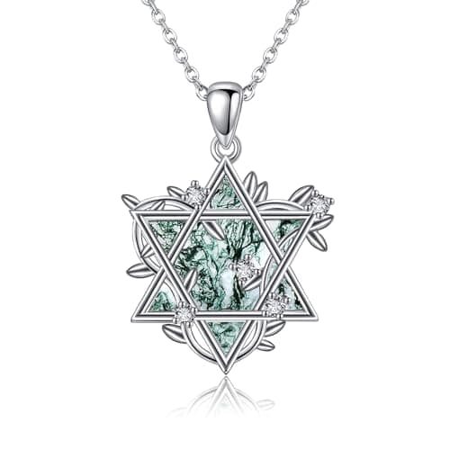 Sterling Silver Star of David Necklace for Women