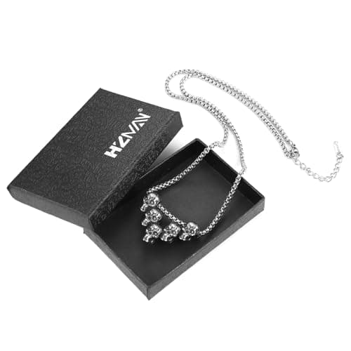 Men's Stainless Steel Gothic Punk Skull Head Necklace – HZMAN Jewelry Gift