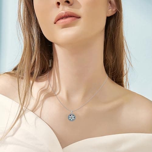 YFN Sterling Silver Celtic Cross & Star of David Pendant Jewelry for Women