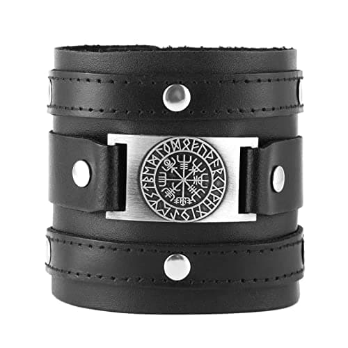 Men's Viking Style Leather Cuff Bracelet