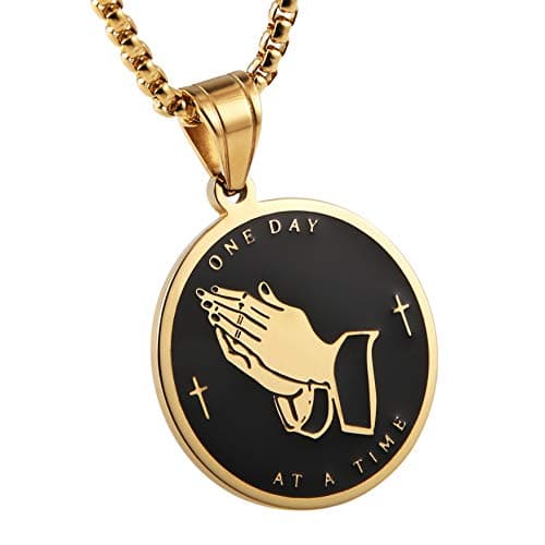 Christian Prayer Necklace Stainless Steel Pendant