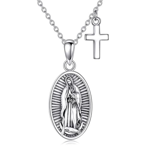 YONFQE Celtic Knot Sterling Silver Abalone Cross Pendant Jewelry for Women